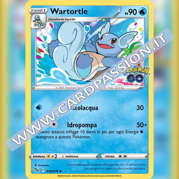016/078 Wartortle Non Comune | Pokémon GO - Card Passion