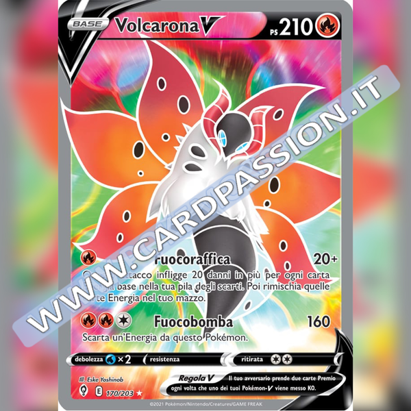 170/203 Volcarona V (Full Art) | Evoluzioni Eteree - Card Passion