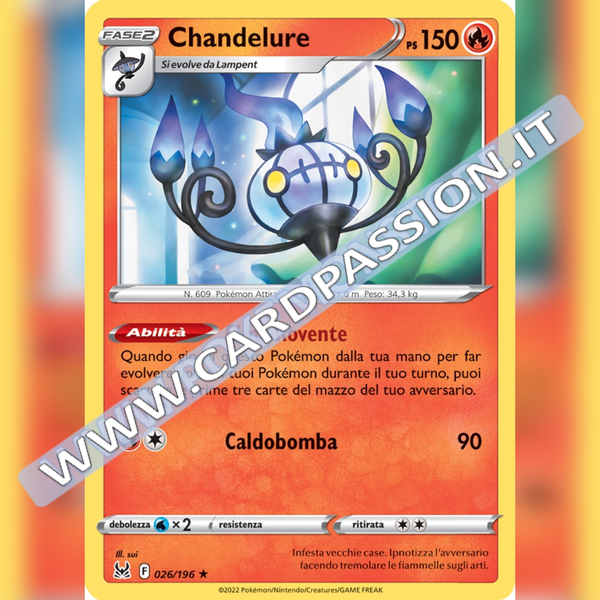 026/196 Chandelure Holo | Origine Perduta - Card Passion