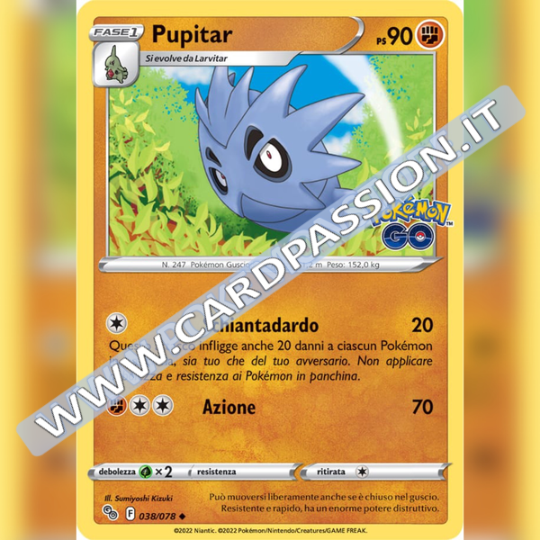 038/078 Pupitar Non Comune | Pokemon GO - Card Passion