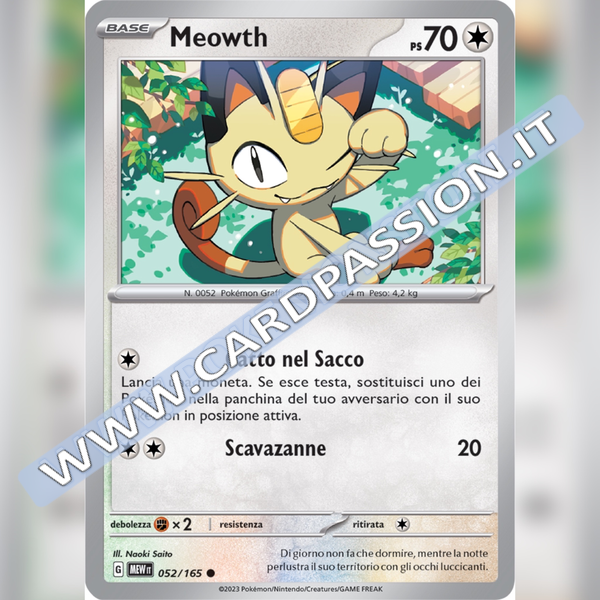 052/165 Meowth | Scarlatto e Violetto 151