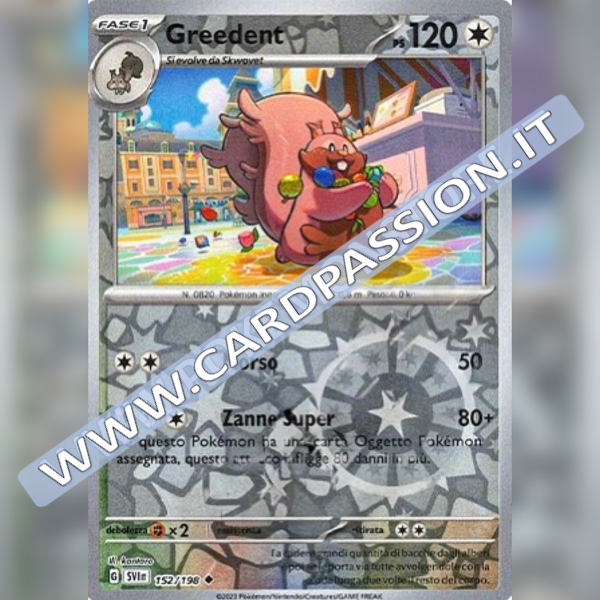 152/198 Greedent Reverse | Scarlatto e Violetto