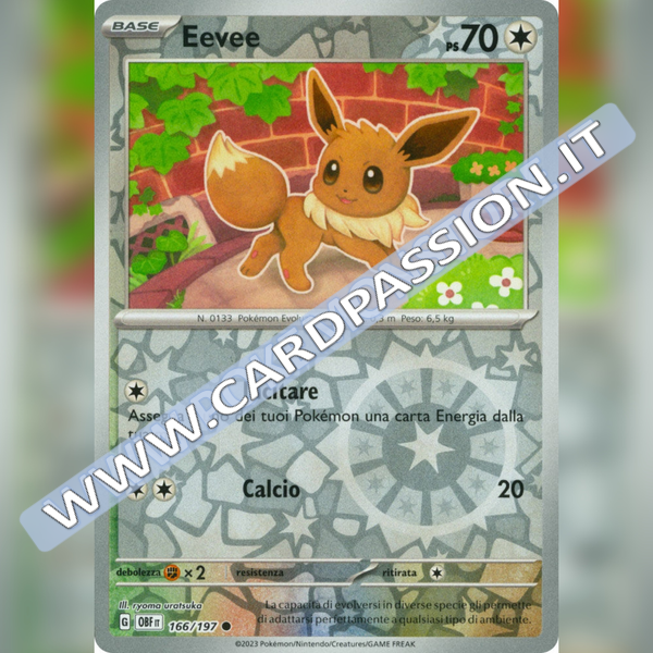 166/197 Eevee Reverse | Ossidiana Infuocata