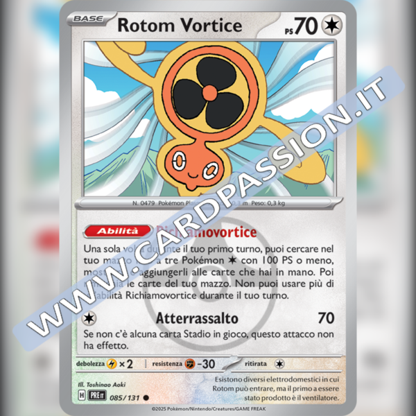 085/131 Rotom Vortice Master Ball Reverse | Evoluzioni Prismatiche