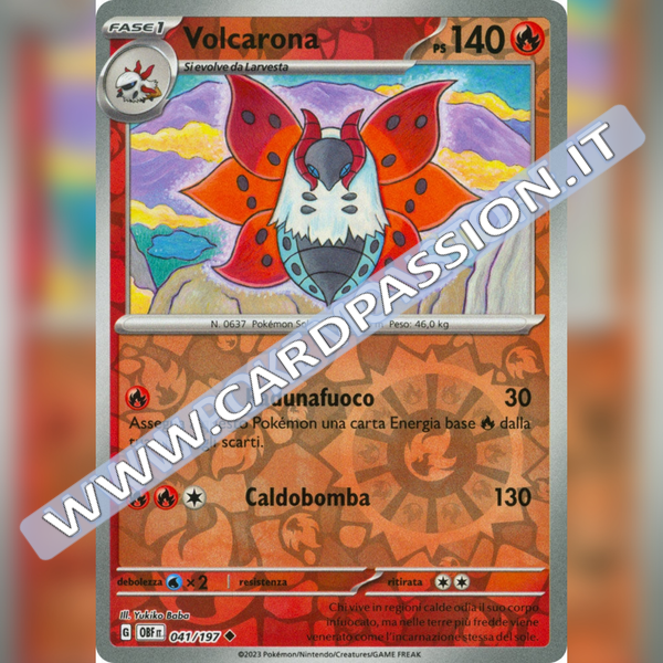 041/197 Volcarona Reverse | Ossidiana Infuocata