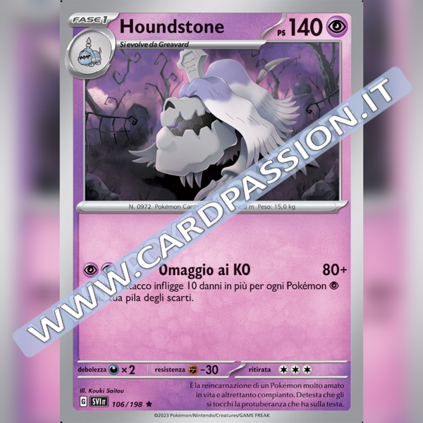 106/198 Houndstone Holo | Scarlatto e Violetto