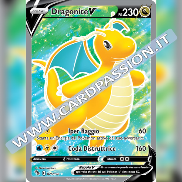 076/078 Dragonite V (Full Art) Pokemon GO - Card Passion