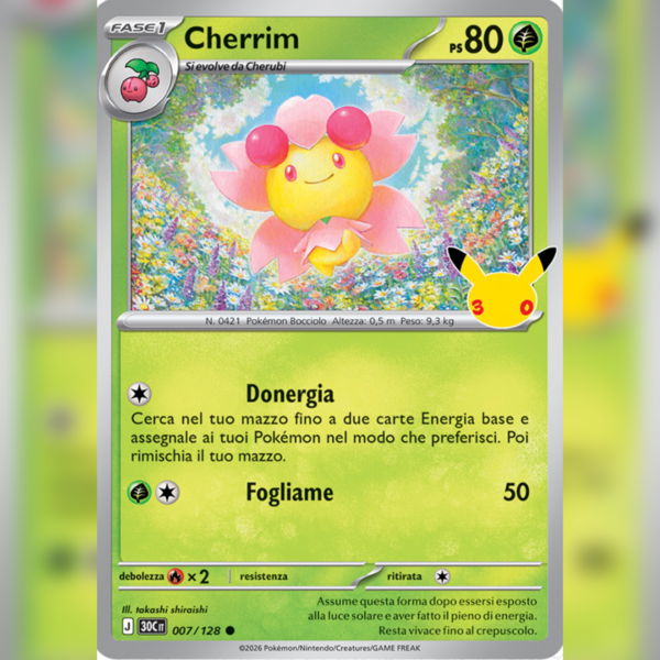 007/128 Cherrim Holo | 30esimo Anniversario
