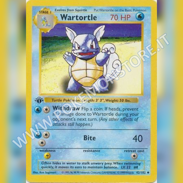 42/102 Wartortle Uncommon (1st Edition) | Set Base (ENG) - Card Passion
