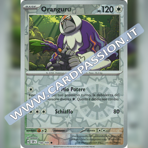 156/191 Oranguru Reverse | Scintille Folgoranti