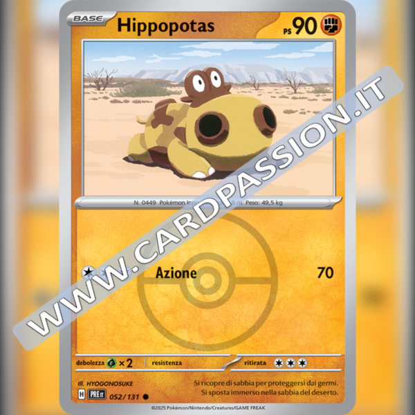 052/131 Hippopotas Poke Ball Reverse | Evoluzioni Prismatiche