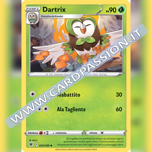 020/189 Dartrix Non Comune | Lucentezza Siderale - Card Passion