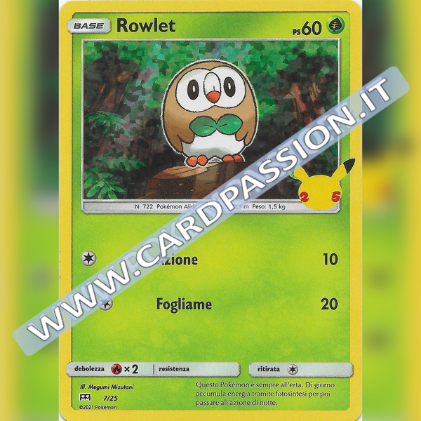 07/25 Rowlet Holo | McDonald's 25esimo Anniversario - Card Passion