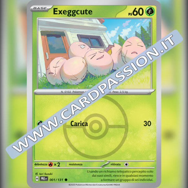 001/131 Exeggcute Poke Ball Reverse | Evoluzioni Prismatiche