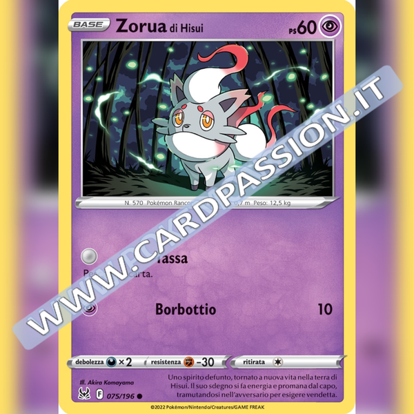 075/196 Zorua di Hisui | Origine Perduta - Card Passion