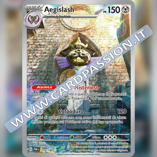 210/182 Aegislash Illustrazione Rara | Paradosso Temporale
