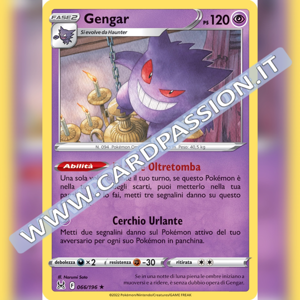 066/196 Gengar Holo | Origine Perduta - Card Passion