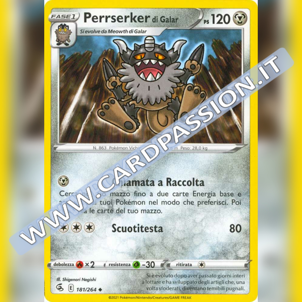 181/264 Perrserker di Galar | Colpo Fusione - Card Passion