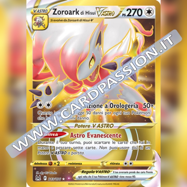 213/196 Zoroark di Hisui VAstro Gold | Origine Perduta - Card Passion