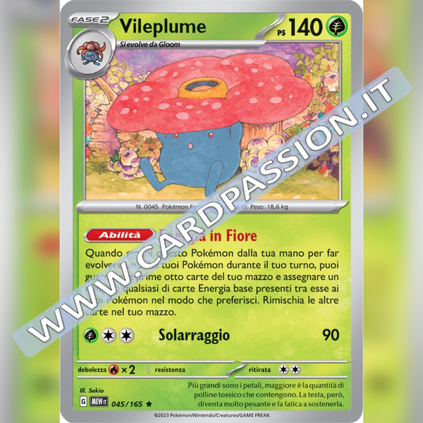 045/165 Vileplume Holo | Scarlatto e Violetto 151
