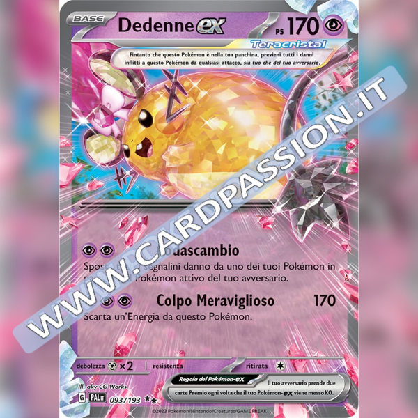 093/193 Dedenne ex Teracristal (Full Art) | Evoluzioni a Paldea
