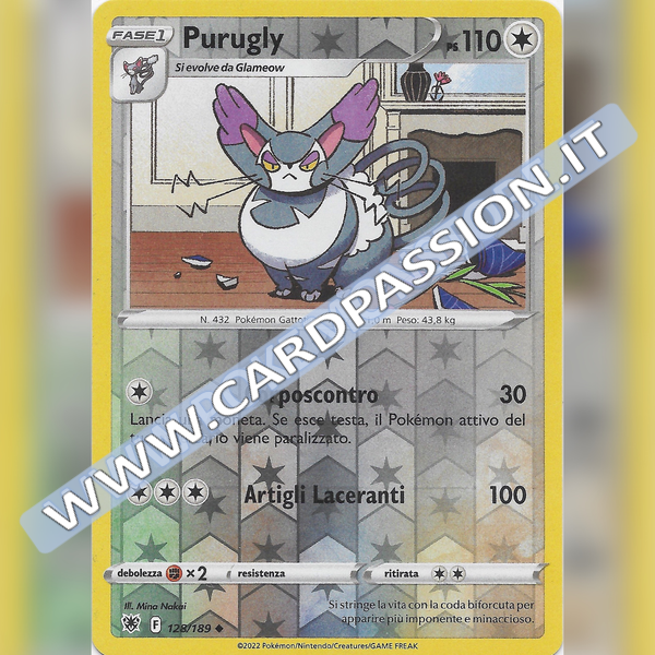 128/189 Purugly Non Comune Reverse | Lucentezza Siderale - Card Passion