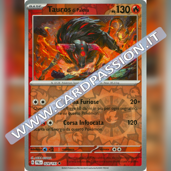 028/193 Tauros di Paldea Reverse | Evoluzioni a Paldea