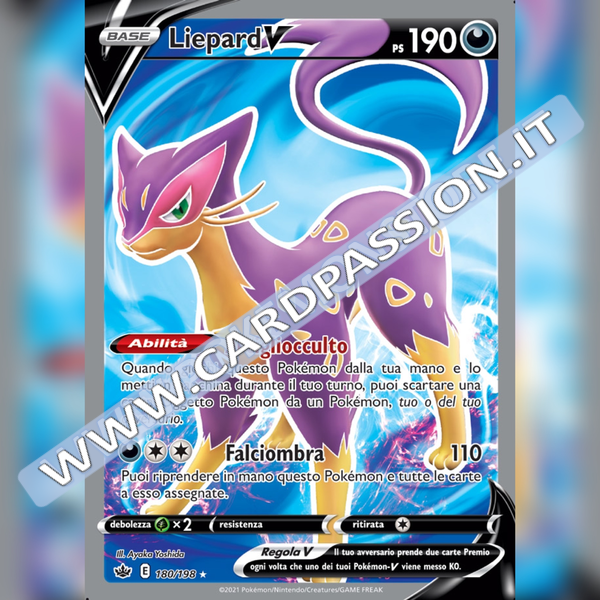 180/198 Liepard V (Full Art) | Regno Glaciale - Card Passion