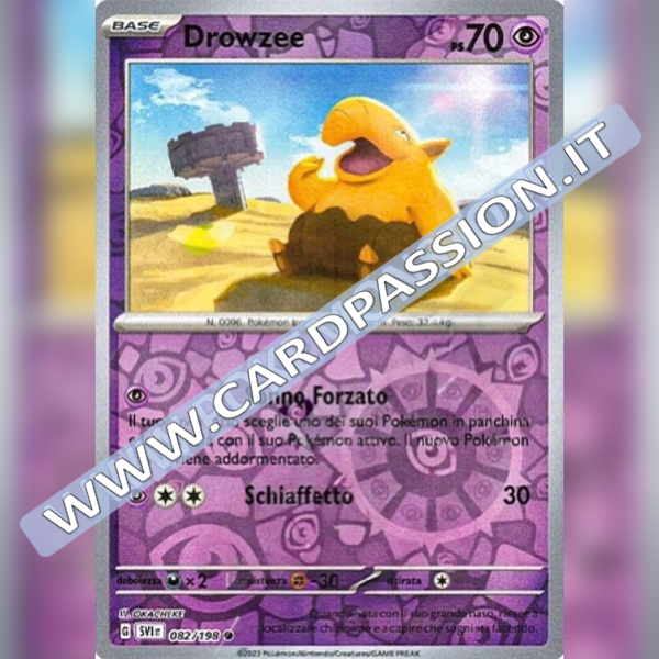 082/198 Drowzee Reverse | Scarlatto e Violetto
