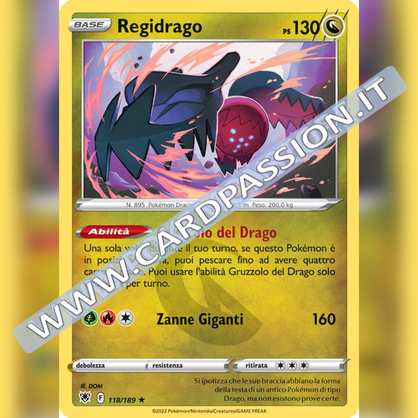 118/189 Regidrago Rara | Lucentezza Siderale - Card Passion