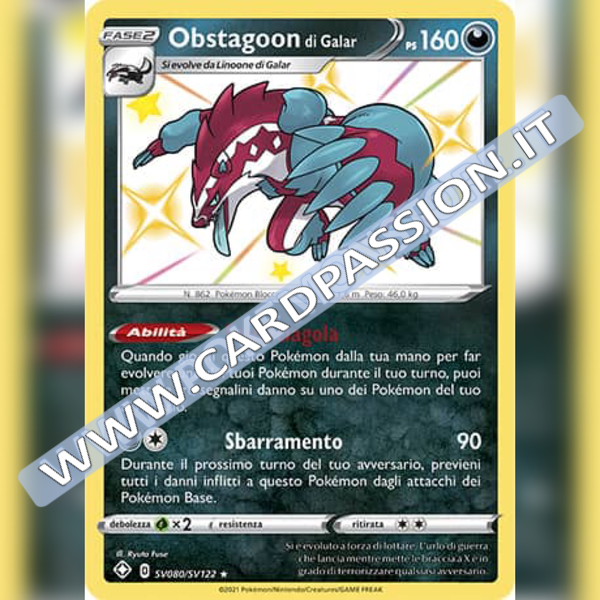 SV080/SV122 Obstagoon Di Galar Baby Shiny | Destino Splendente - Card Passion