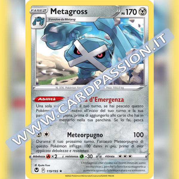 119/195 Metagross Holo | Tempesta Argentata