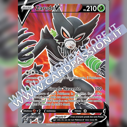 167/185 Zarude V (Full Art) | Voltaggio Sfolgorante - Card Passion