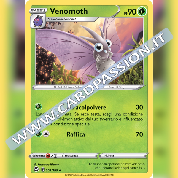 002/195 Venomoth | Tempesta Argentata