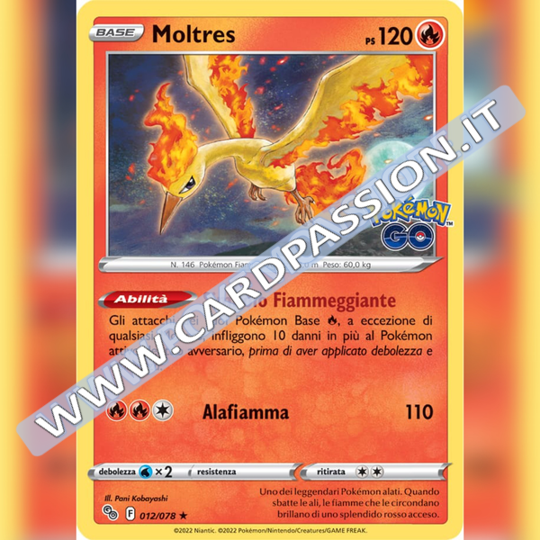 012/078 Moltres Rara Holo | Pokemon GO - Card Passion