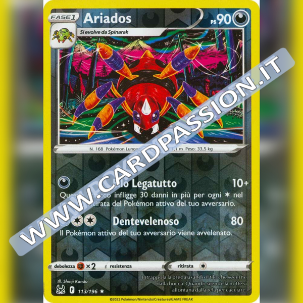 113/196 Ariados Reverse | Origine Perduta - Card Passion