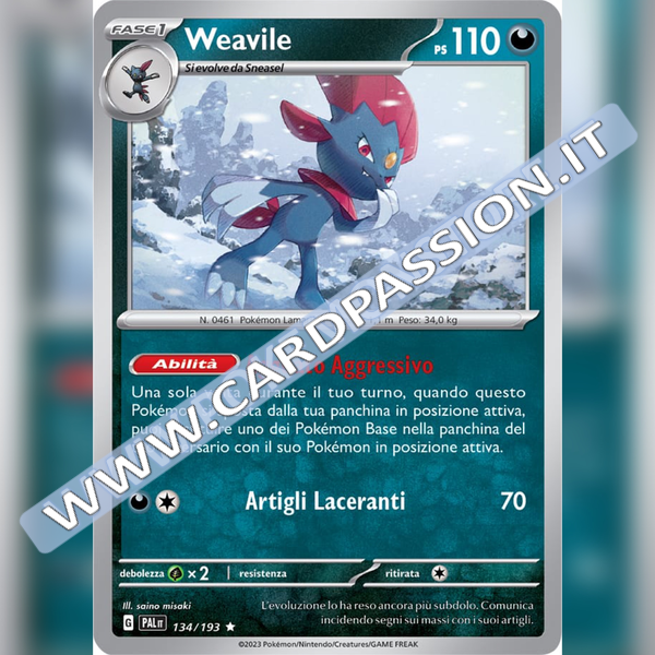 134/193 Weavile Holo | Evoluzioni a Paldea