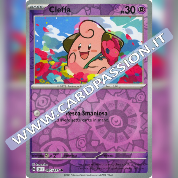 080/197 Cleffa Reverse | Ossidiana Infuocata