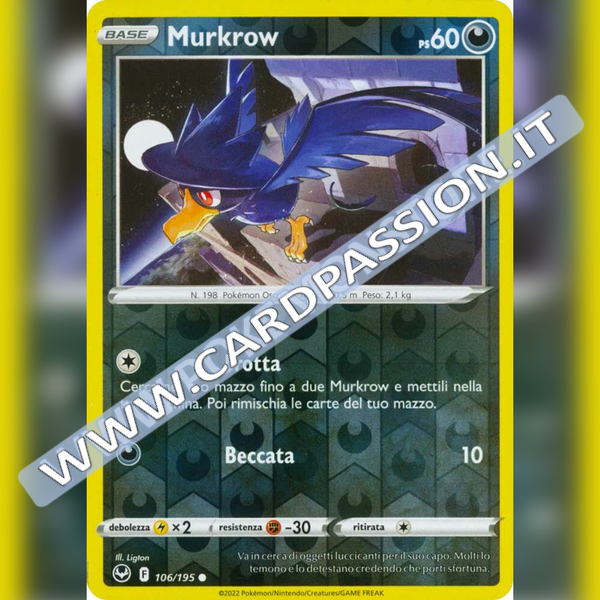 106/195 Murkrow Reverse | Tempesta Argentata