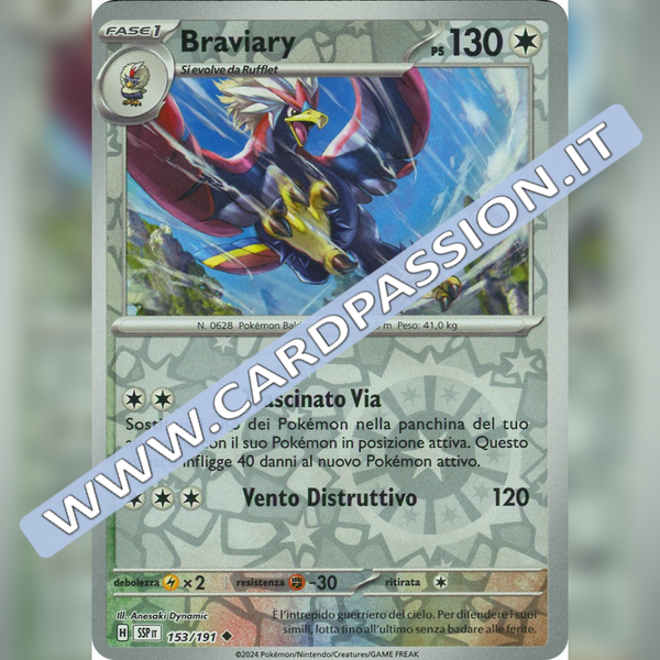 153/191 Braviary Reverse | Scintille Folgoranti
