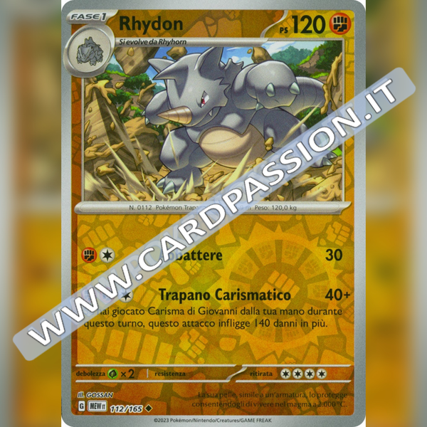 112/165 Rhydon Reverse | Scarlatto e Violetto 151