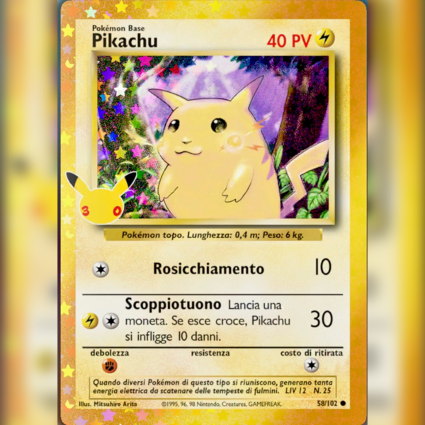 _ 58/102 Pikachu | 30esimo Anniversario