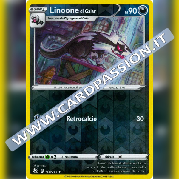 160/264 Linoone di Galar Reverse  | Colpo Fusione - Card Passion