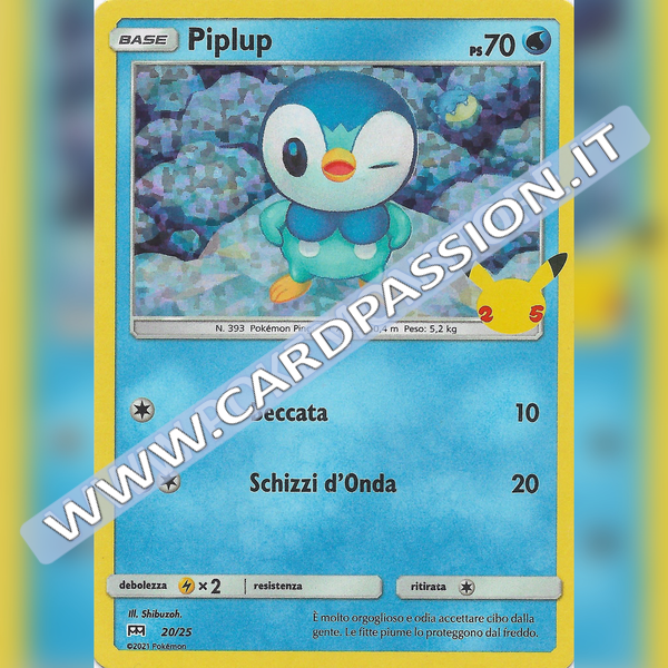 20/25 Piplup Holo | McDonald's 25esimo Anniversario - Card Passion