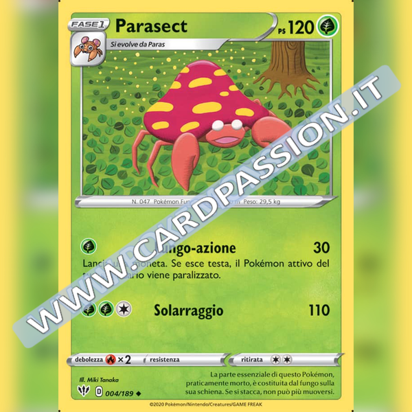004/189 Parasect Non Comune | Fiamme Oscure - Card Passion