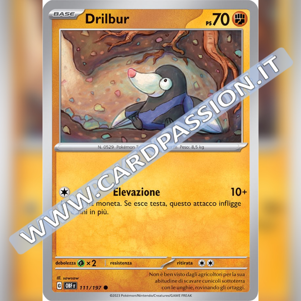 111/197 Drilbur | Ossidiana Infuocata
