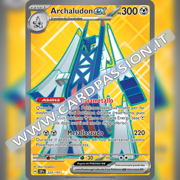 224/191 Archaludon ex (Full Art) | Scintille Folgoranti