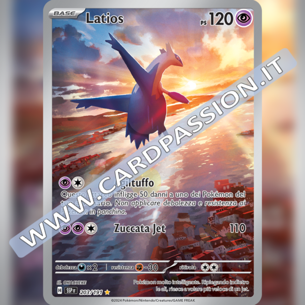 203/191 Latios Illustrazione Rara