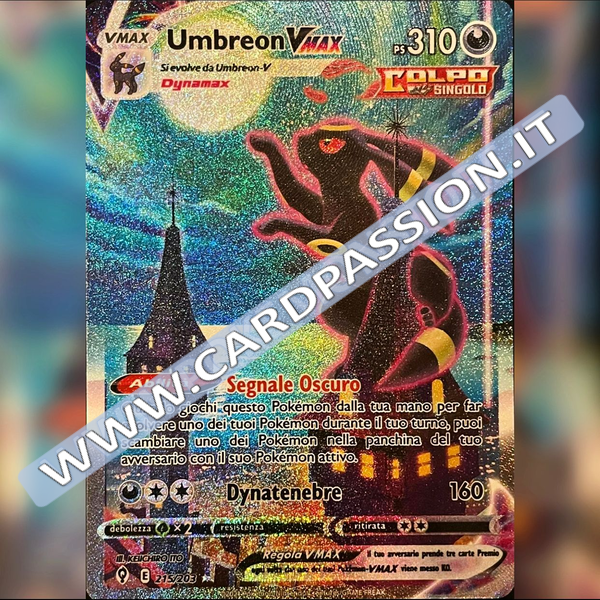215/203 Umbreon VMax (Alternative) | Evoluzioni Eteree - Card Passion
