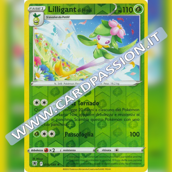 016/189 Lilligant di Hisui Rara Reverse| Lucentezza Siderale - Card Passion